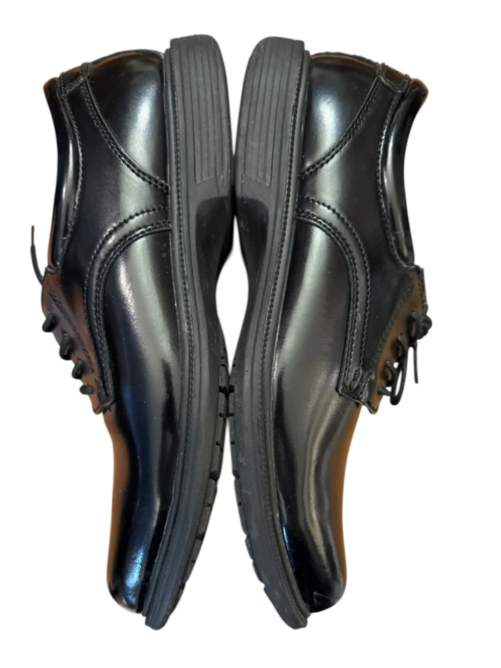 Nunn Bush Kore Comfort Black Patent Leather Oxford Shoes Slip Resistant 11M Work